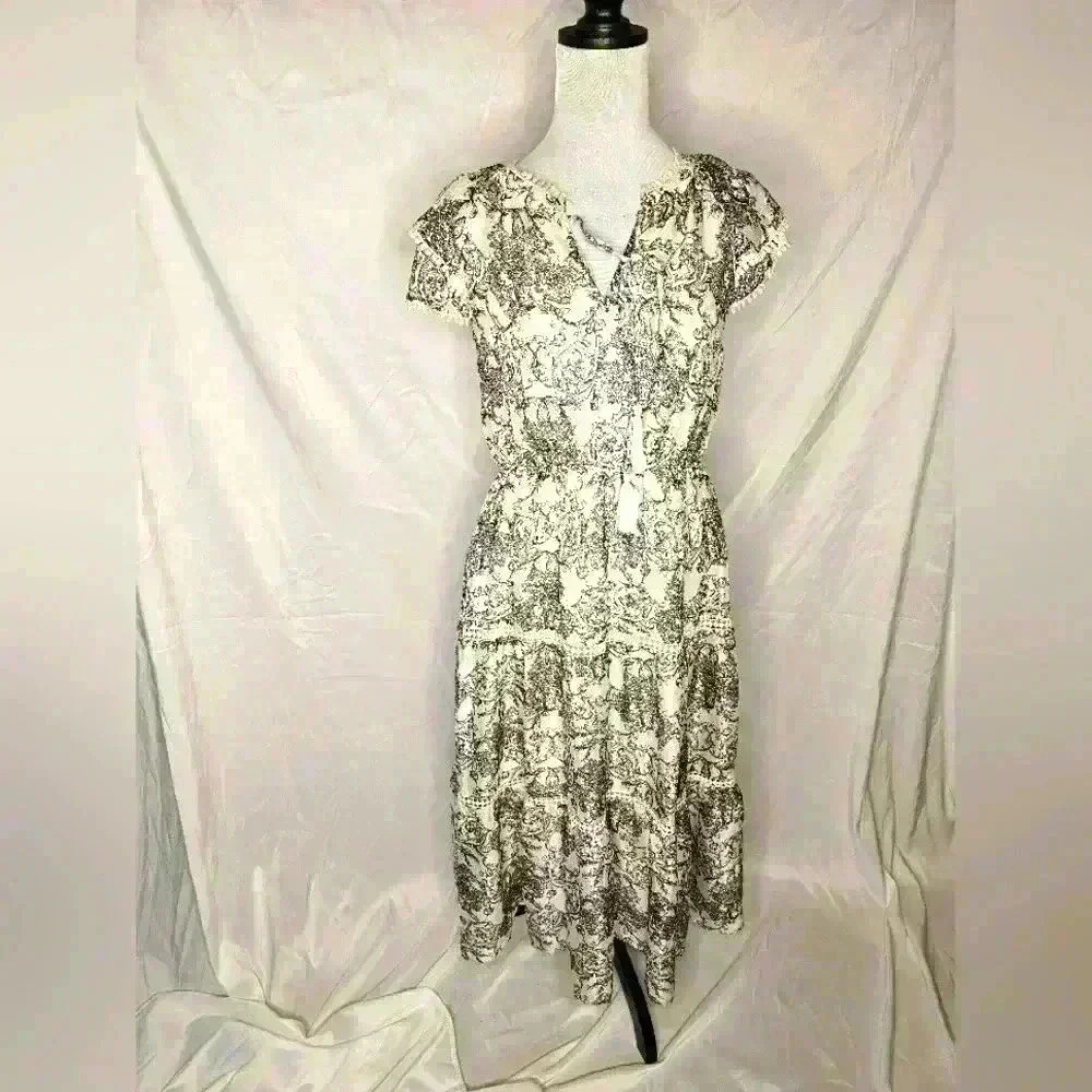 Moon River black and white Bohemian dress size small